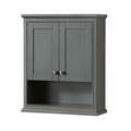 Wyndham Collection Bathroom Wall-Mounted Storage Cabinet - Dark Gray WCS2020WCDK